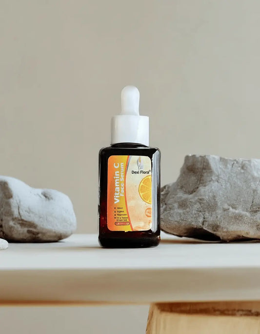 Dexi Flora Vitamin C Serum – Brighten, Hydrate & Revive Glowing Skin Naturally